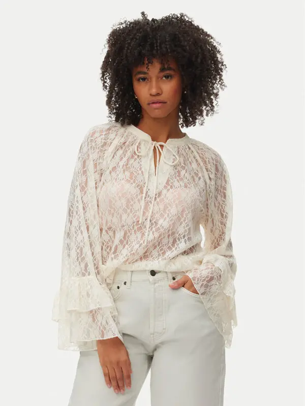Vero Moda Vero Moda Majica Loulou 10345400 Bijela Loose Fit