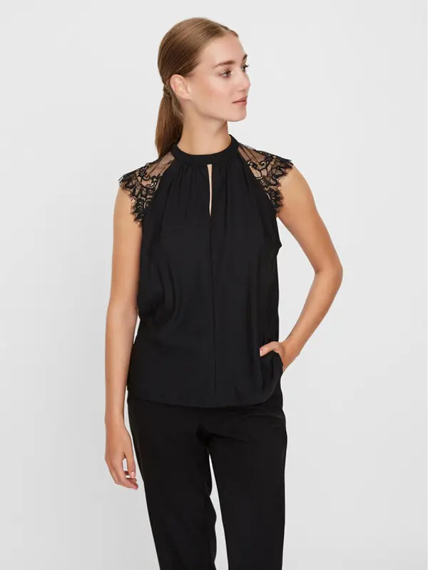Vero Moda Vero Moda Majica Milla 10226072 Crna Regular Fit