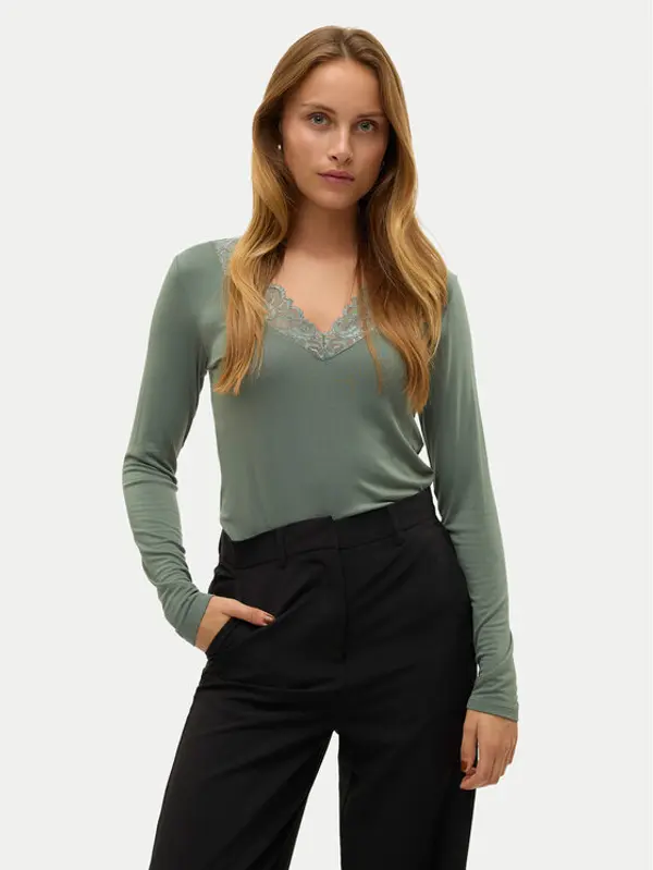 Vero Moda Vero Moda Majica Rosa 10298832 Zelena Regular Fit