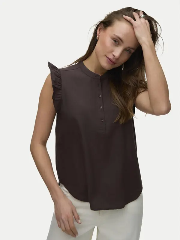 Vero Moda Vero Moda Majica Selma 10345667 Smeđa Regular Fit