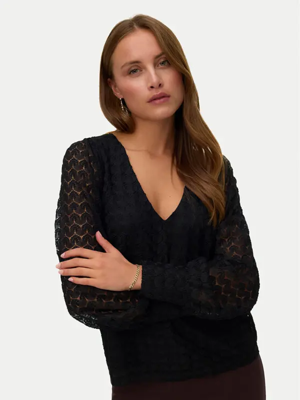 Vero Moda Vero Moda Majica Vmbecca 10336137 Crna Regular Fit
