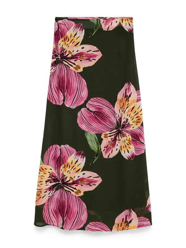 Vero Moda Vero Moda Midi suknja Ismene 10351432 Crna Regular Fit