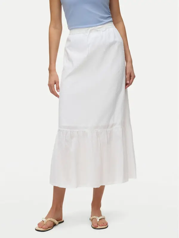 Vero Moda Vero Moda Midi suknja Vmtrine 10343485 Bijela Regular Fit