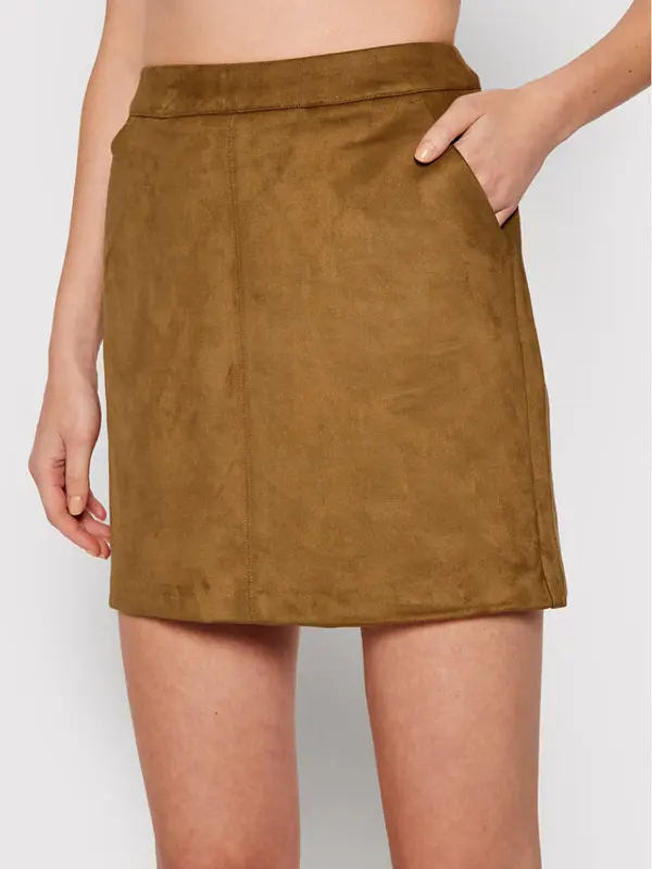 Vero Moda Vero Moda Mini suknja Donnadina 10210430 Smeđa Regular Fit