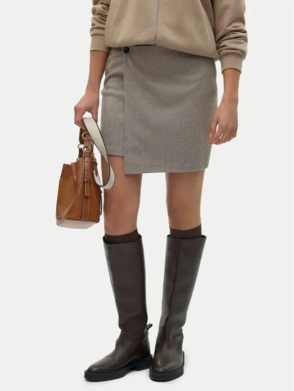 Vero Moda Vero Moda Mini suknja Kawi 10319663 Bež Regular Fit