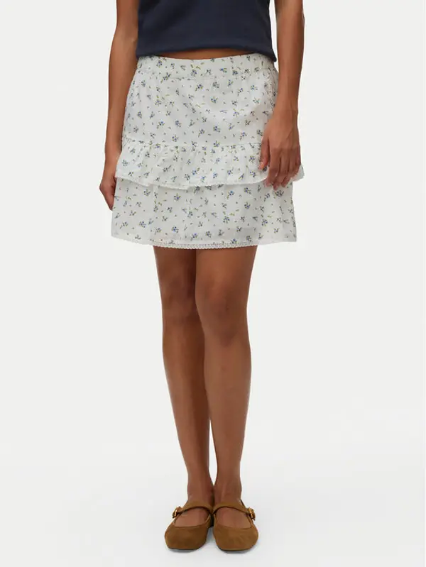 Vero Moda Vero Moda Mini suknja Trine 10342736 Bijela Regular Fit