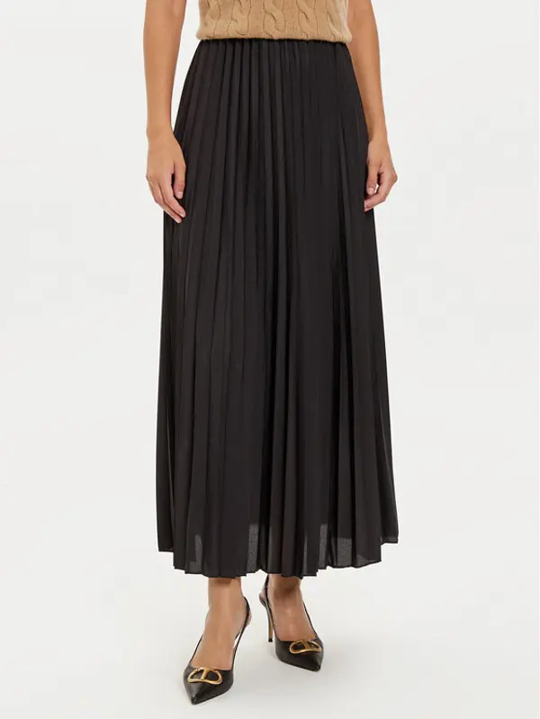 Vero Moda Vero Moda Plesirana suknja Soma 10316237 Crna Regular Fit