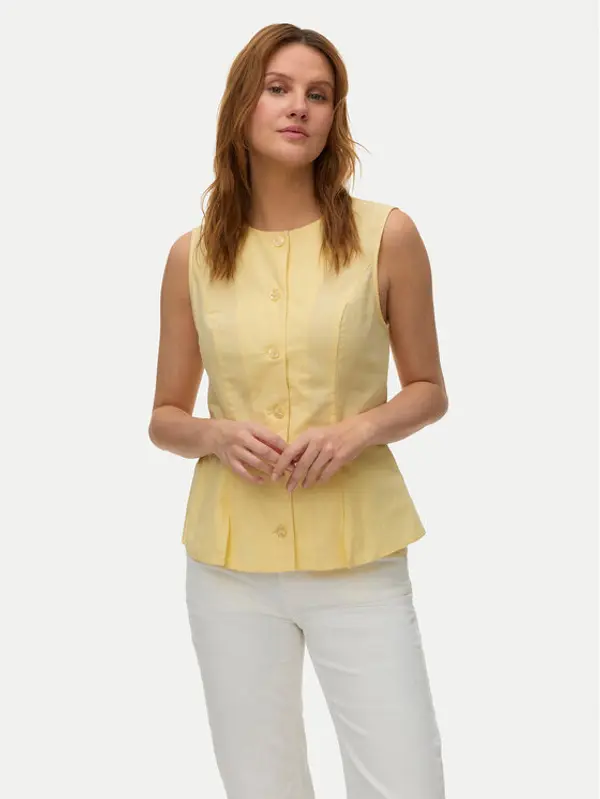 Vero Moda Vero Moda Prsluk Selma 10345675 Žuta Regular Fit