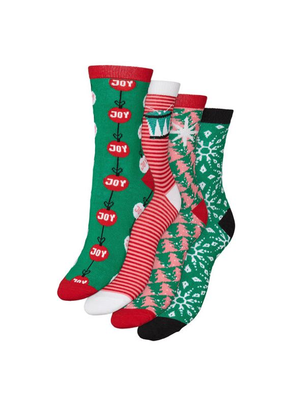 Vero Moda Vero Moda Set od 4 para ženskih viskokih čarapa 10274034 Šarena