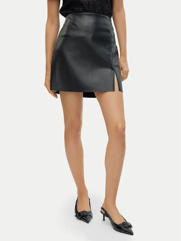 Vero Moda Vero Moda Suknja od imitacije kože Nelly 10322469 Crna Regular Fit