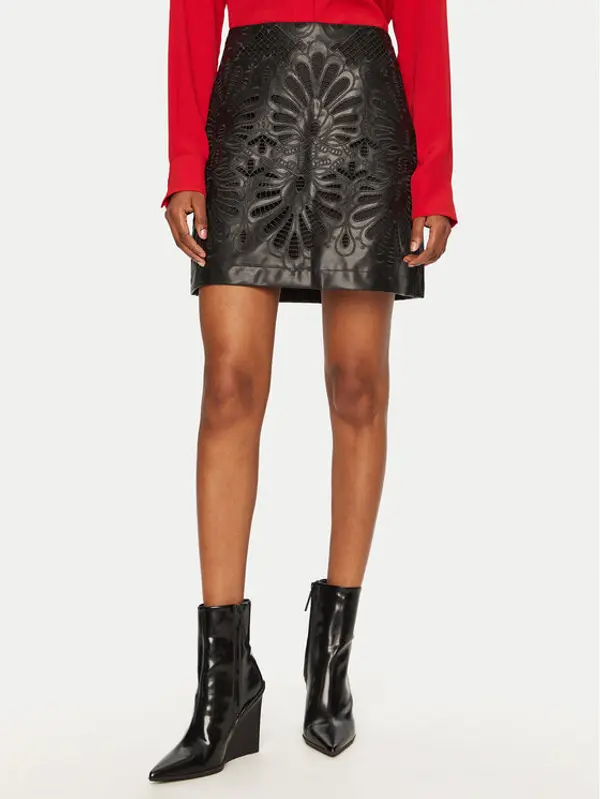 Vero Moda Vero Moda Suknja od imitacije kože Rocky 10330112 Crna Slim Fit