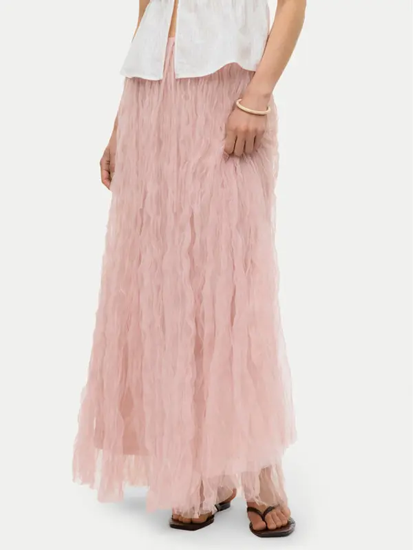 Vero Moda Vero Moda suknja od tila Caralia 10341582 Ružičasta Regular Fit