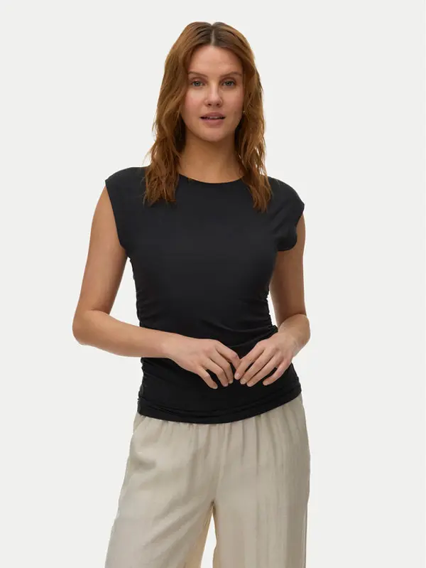 Vero Moda Vero Moda T-shirt Avasarah 10342876 Crna Slim Fit