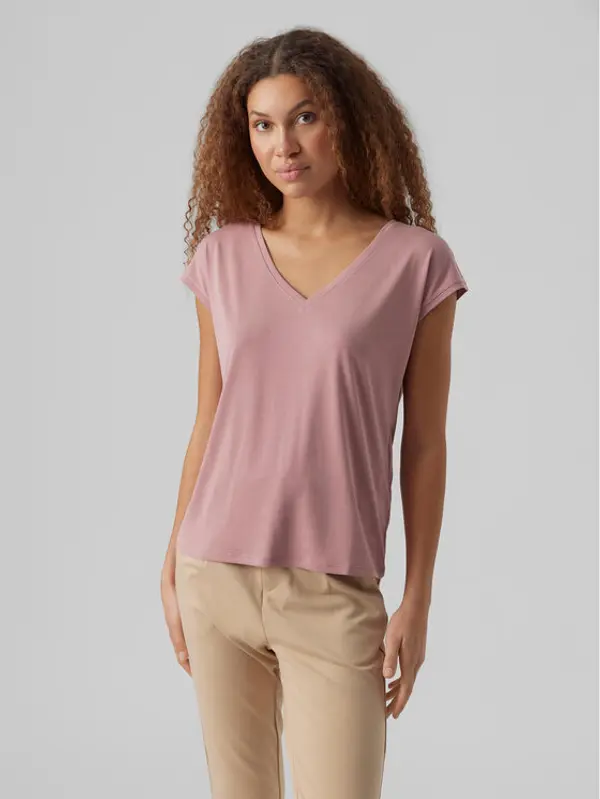 Vero Moda Vero Moda T-shirt Filli 10247666 Ružičasta Regular Fit