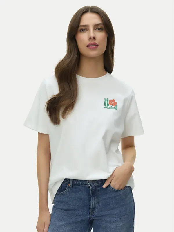 Vero Moda Vero Moda T-shirt Mariane 10343545 Bijela Oversize