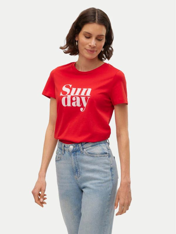 Vero Moda Vero Moda T-shirt Odessa 10308688 Crvena Regular Fit