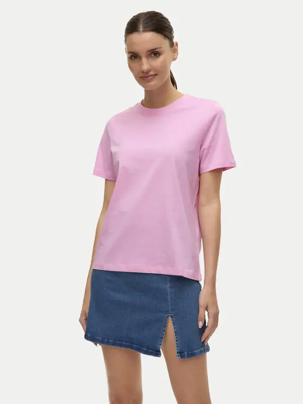 Vero Moda Vero Moda T-shirt Paulina 10316991 Ružičasta Regular Fit