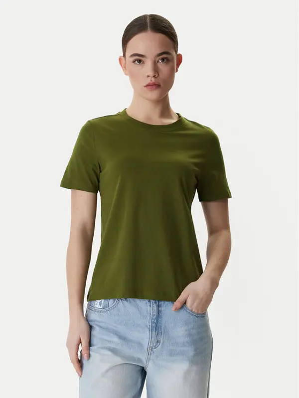 Vero Moda Vero Moda T-shirt Paulina 10316991 Zelena Regular Fit