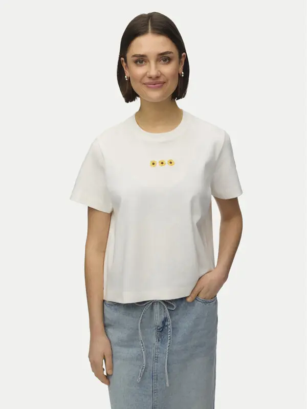 Vero Moda Vero Moda T-shirt Sara 10311633 Bijela Regular Fit