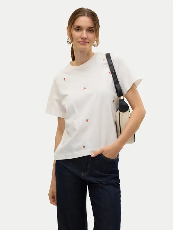 Vero Moda Vero Moda T-shirt Solvei 10325318 Bijela Regular Fit