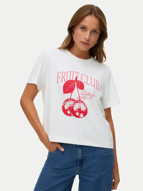 Vero Moda Vero Moda T-shirt Yma 10338503 Bijela Regular Fit