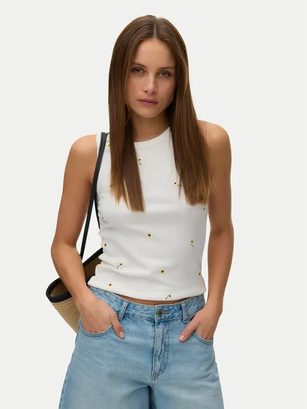 Vero Moda Vero Moda Top Naja 10341964 Bijela Slim Fit