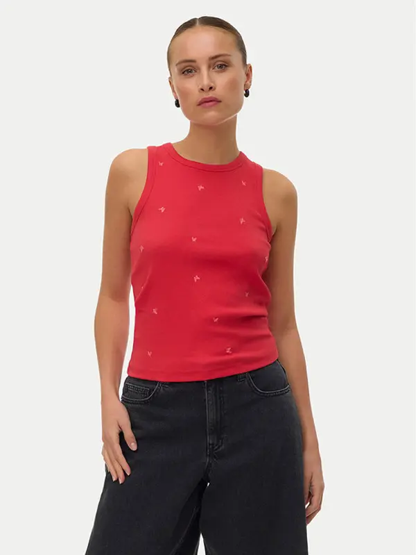 Vero Moda Vero Moda Top Naja 10341964 Crvena Slim Fit
