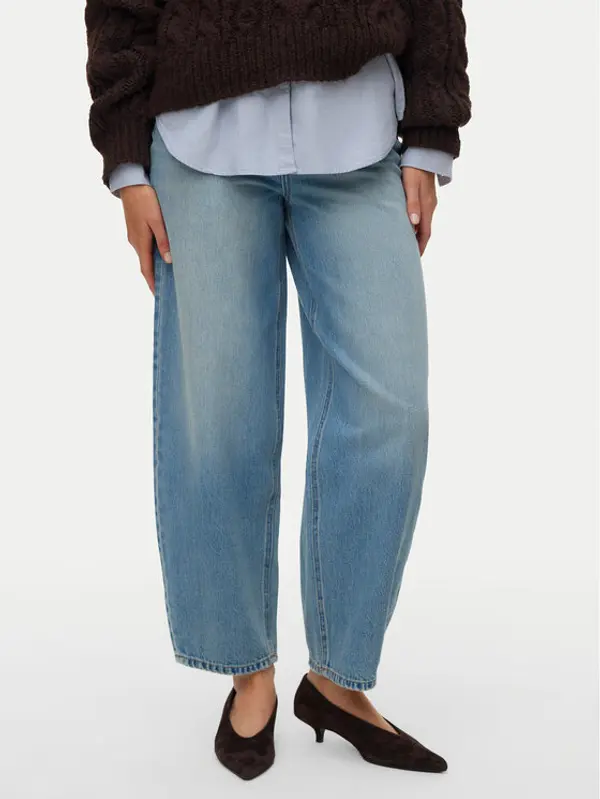 Vero Moda Vero Moda Traperice Billie 10351773 Plava Barrel Fit