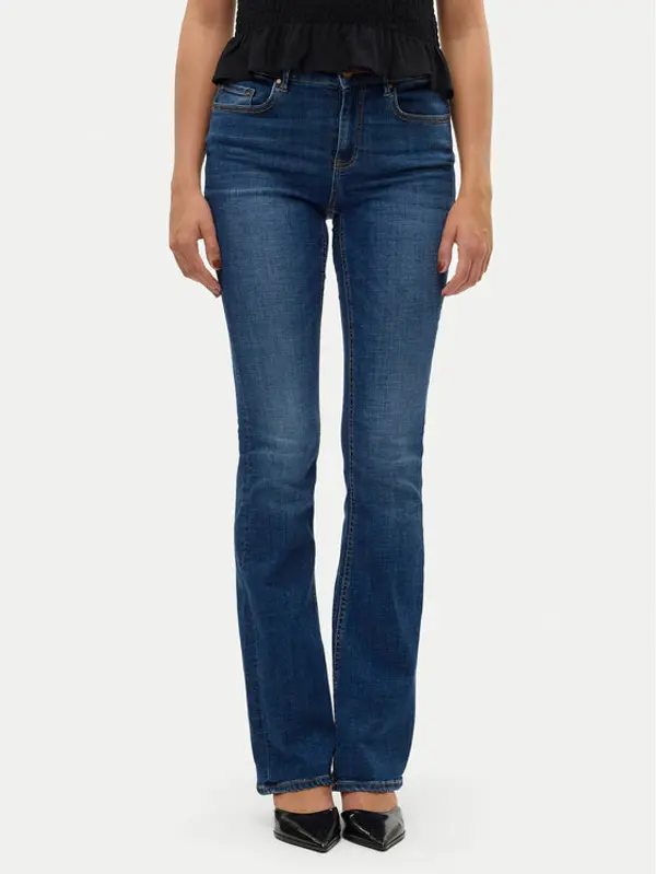 Vero Moda Vero Moda Traperice Flash 10310511 Tamnoplava Flared Fit