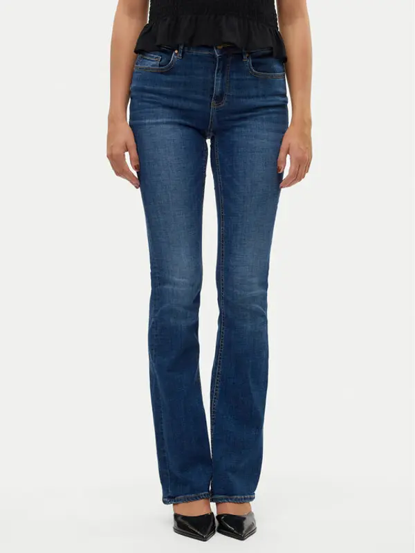 Vero Moda Vero Moda Traperice Flash 10310511 Tamnoplava Flared Fit