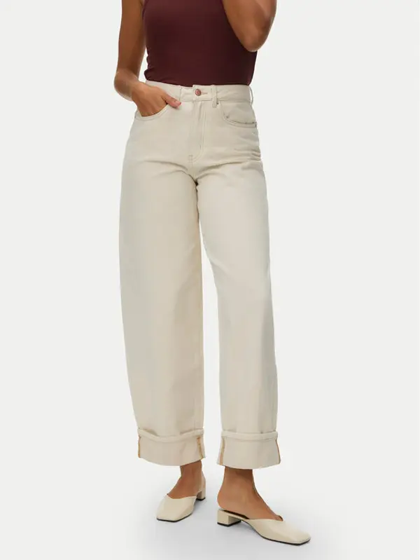 Vero Moda Vero Moda Traperice Zelda 10339347 Bež Wide Leg