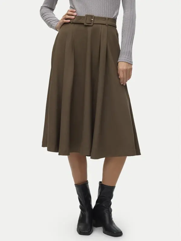 Vero Moda Vero Moda Trapez suknja Tarisa 10318628 Smeđa Regular Fit