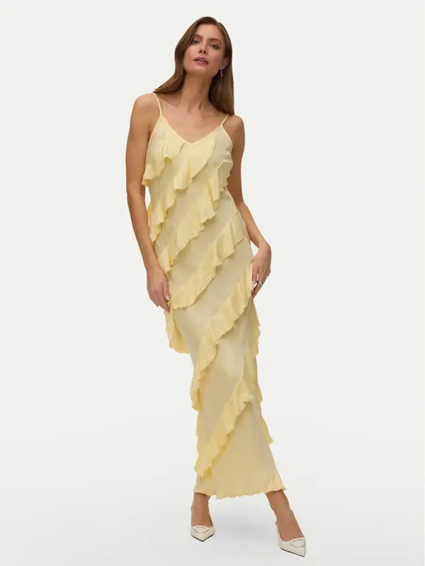 Vero Moda Vero Moda Večernja haljina Celyn 10348500 Žuta Regular Fit