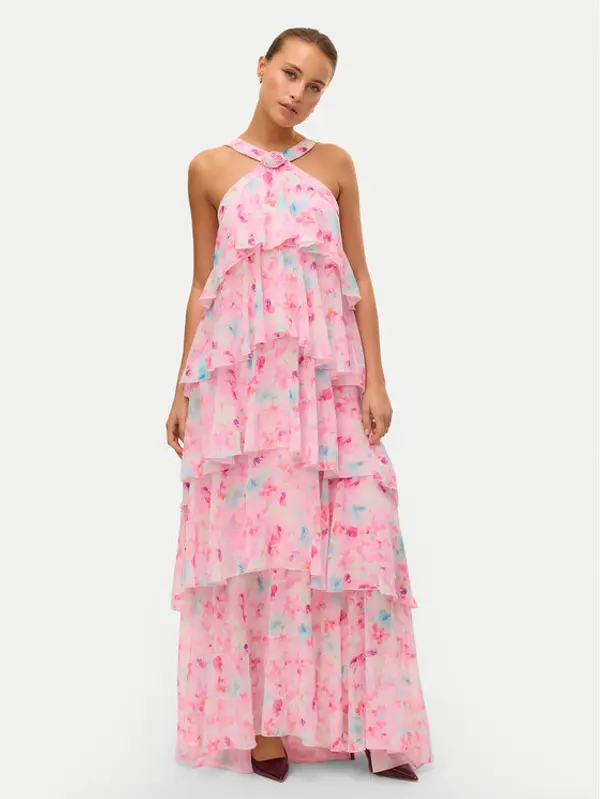 Vero Moda Vero Moda Večernja haljina Felicia 10295237 Ružičasta Slim Fit