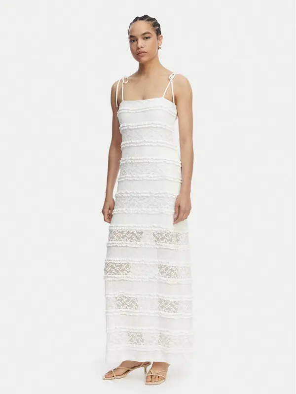 Vero Moda Vero Moda Večernja haljina Lucia 10348443 Krem Regular Fit