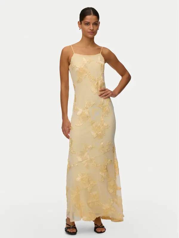 Vero Moda Vero Moda Večernja haljina Quinn 10348532 Žuta Regular Fit