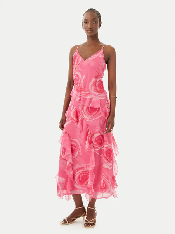 Vero Moda Vero Moda Večernja haljina Smilla 10346307 Ružičasta Regular Fit