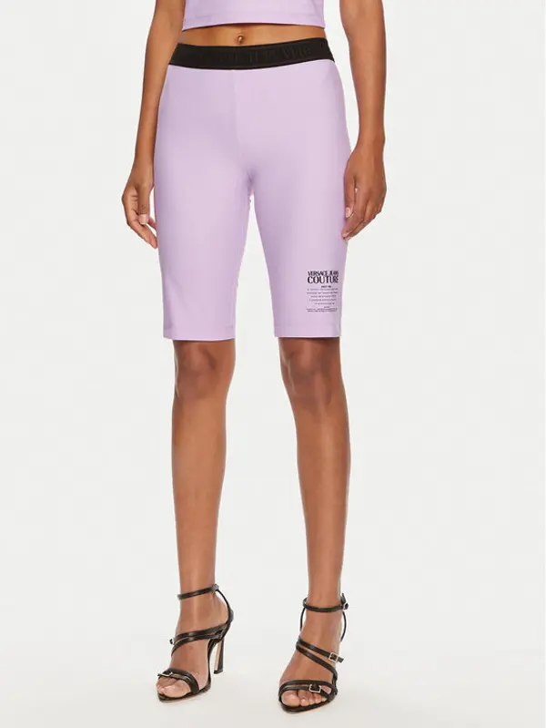 Versace Jeans Couture Versace Jeans Couture Biciklističke hlače 76HAC1A6 Ljubičasta Skinny Fit
