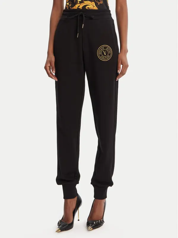 Versace Jeans Couture Versace Jeans Couture Donji dio trenerke 79HAAT00 CF01T Crna Regular Fit