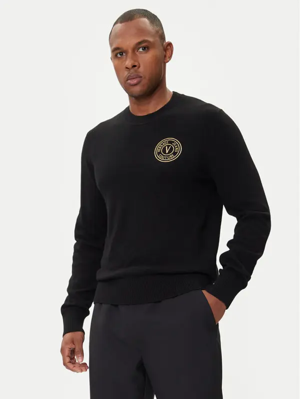 Versace Jeans Couture Versace Jeans Couture Džemper 79GAFM00 CMH81 Crna Regular Fit