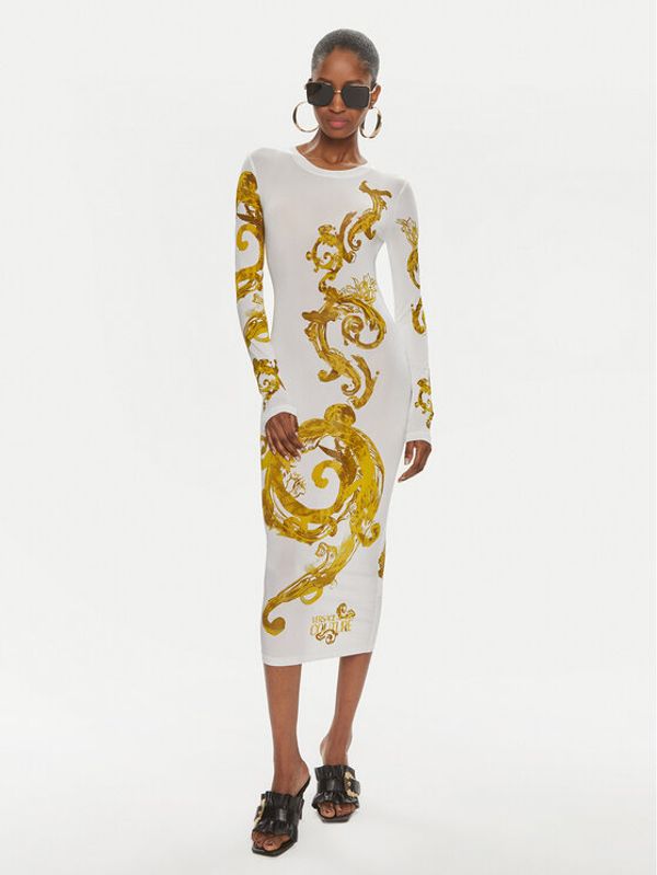 Versace Jeans Couture Versace Jeans Couture Haljina za svaki dan 76HAO9P8 Bijela Slim Fit