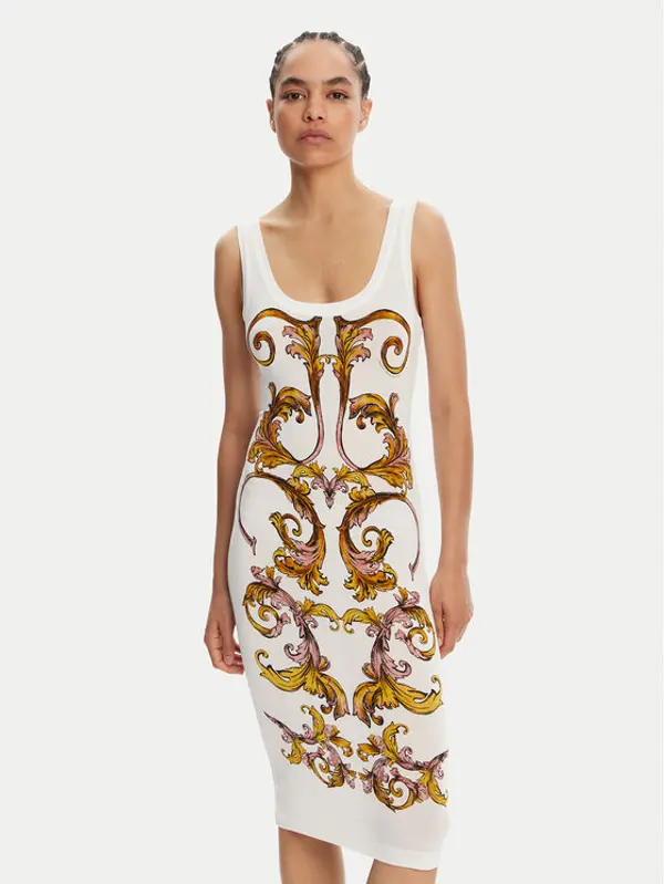 Versace Jeans Couture Versace Jeans Couture Haljina za svaki dan 78HAO9P6 Bijela Slim Fit