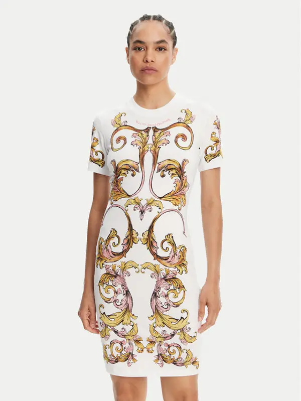 Versace Jeans Couture Versace Jeans Couture Haljina za svaki dan 78HAO9P9 Bijela Slim Fit