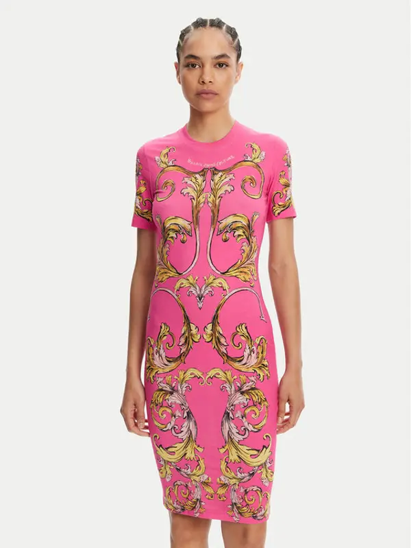 Versace Jeans Couture Versace Jeans Couture Haljina za svaki dan 78HAO9P9 Ružičasta Slim Fit