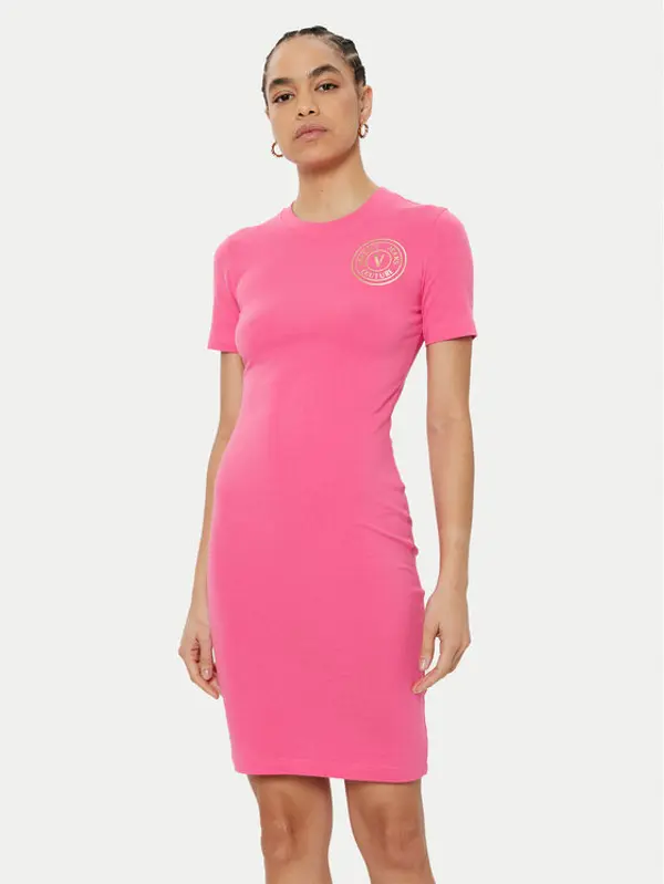 Versace Jeans Couture Versace Jeans Couture Haljina za svaki dan 78HAOT00 Ružičasta Slim Fit