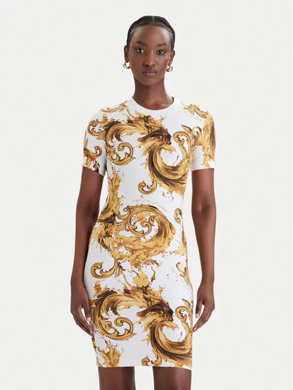 Versace Jeans Couture Versace Jeans Couture Haljina za svaki dan 80HAO939 JS553 Bijela Slim Fit