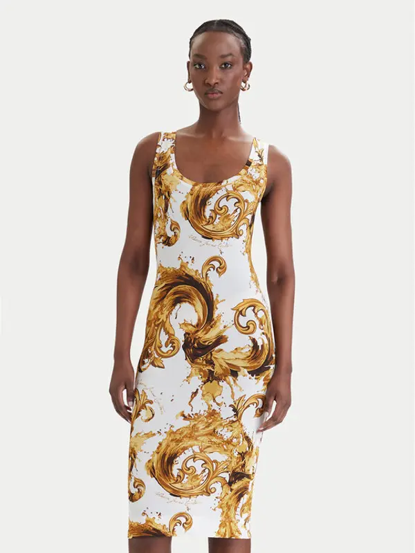 Versace Jeans Couture Versace Jeans Couture Haljina za svaki dan 80HAO946 JS533 Bijela Slim Fit