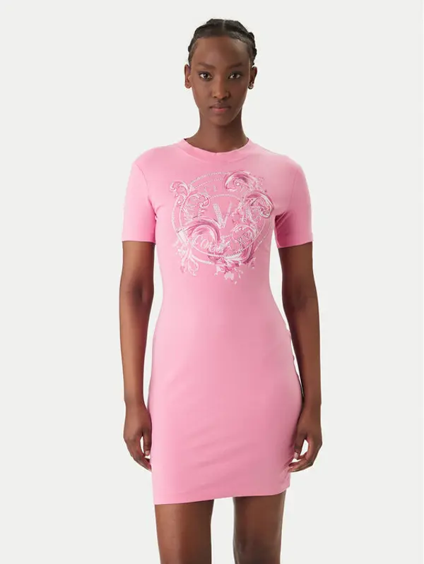 Versace Jeans Couture Versace Jeans Couture Haljina za svaki dan 80HAOE01 CJ02E Ružičasta Slim Fit