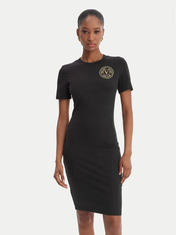 Versace Jeans Couture Versace Jeans Couture Haljina za svaki dan 80HAOT02 CJ03T Crna Slim Fit