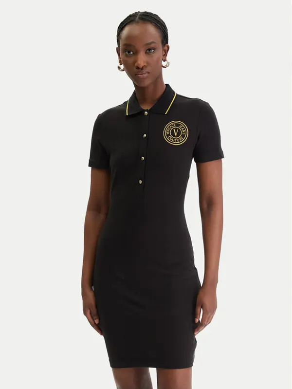Versace Jeans Couture Versace Jeans Couture Haljina za svaki dan 80HAOT03 CJ01T Crna Slim Fit